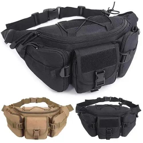 New Outdoor Waist Bag Men Waterproof Molle Camouflage Hunting Hiking Climbing Fishing Nylon Belt Pack Combat Chest Bags
