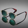 Sunglasses Women's Metal Sunglasses Personalized Niche Small Round Frame Wind UV Protection Foreign Trade