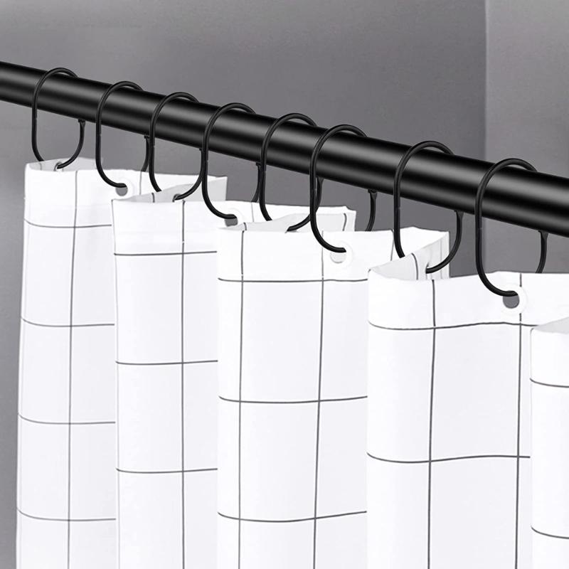 Pack of 20 Metal Shower Curtain Clip Simple Metal Shower Curtain Hook Metal Shower Attachments Hangings Rings