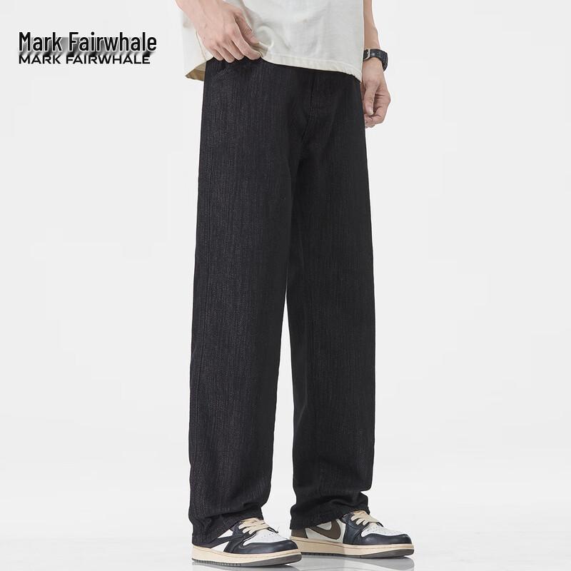 Mark Fairwhale Men's Retro Straight-Leg Loose Fit Jeans