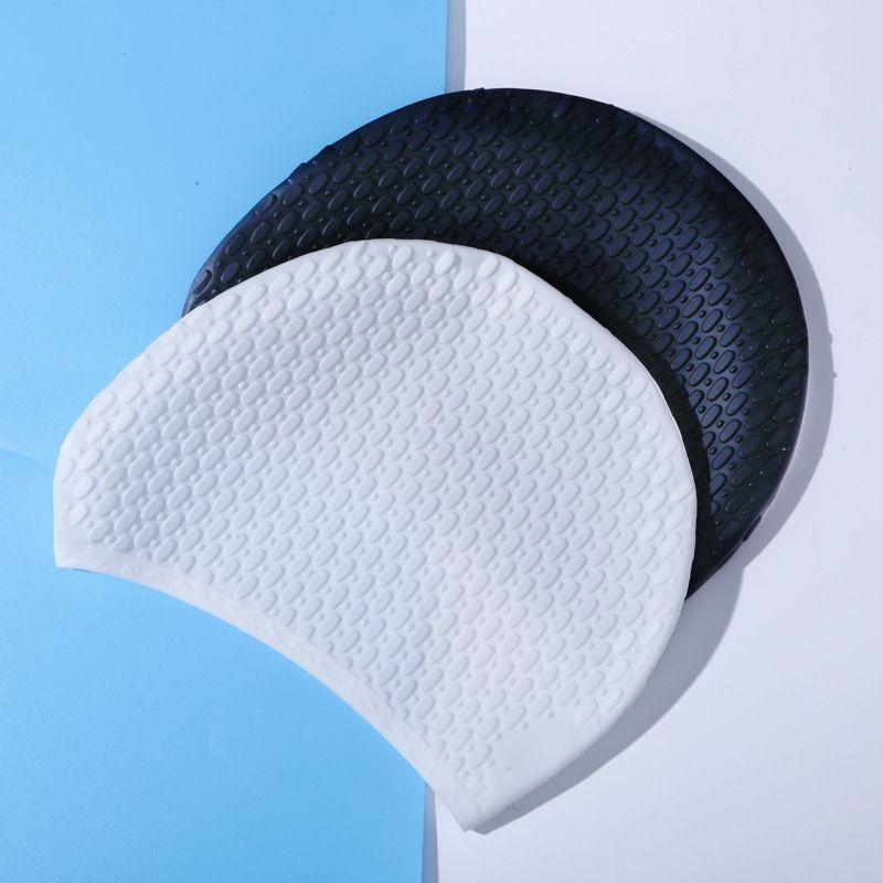 Silicone Swimming Cap Fit For Adults Waterproof Ear-Protecting Comfortable High-Elasticity Water Swimming Cap Swim Caps Fit For Women