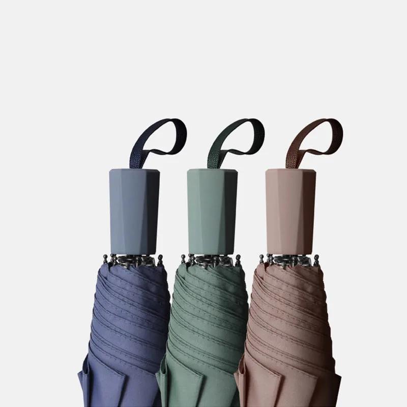 8 Ribs Rain Umbrella Three-folding Anti-UV Waterproof Windproof Umbrellas Portable Travel Resistant Trip Sun UMBRELLAS For Women