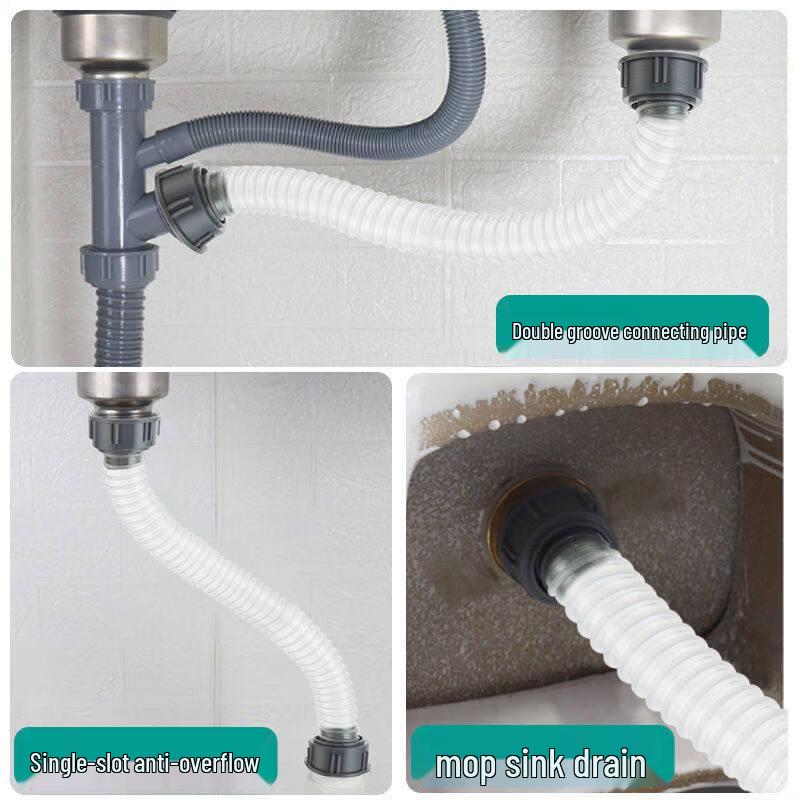 Transparent PE Sink Drain Pipe Extension Set