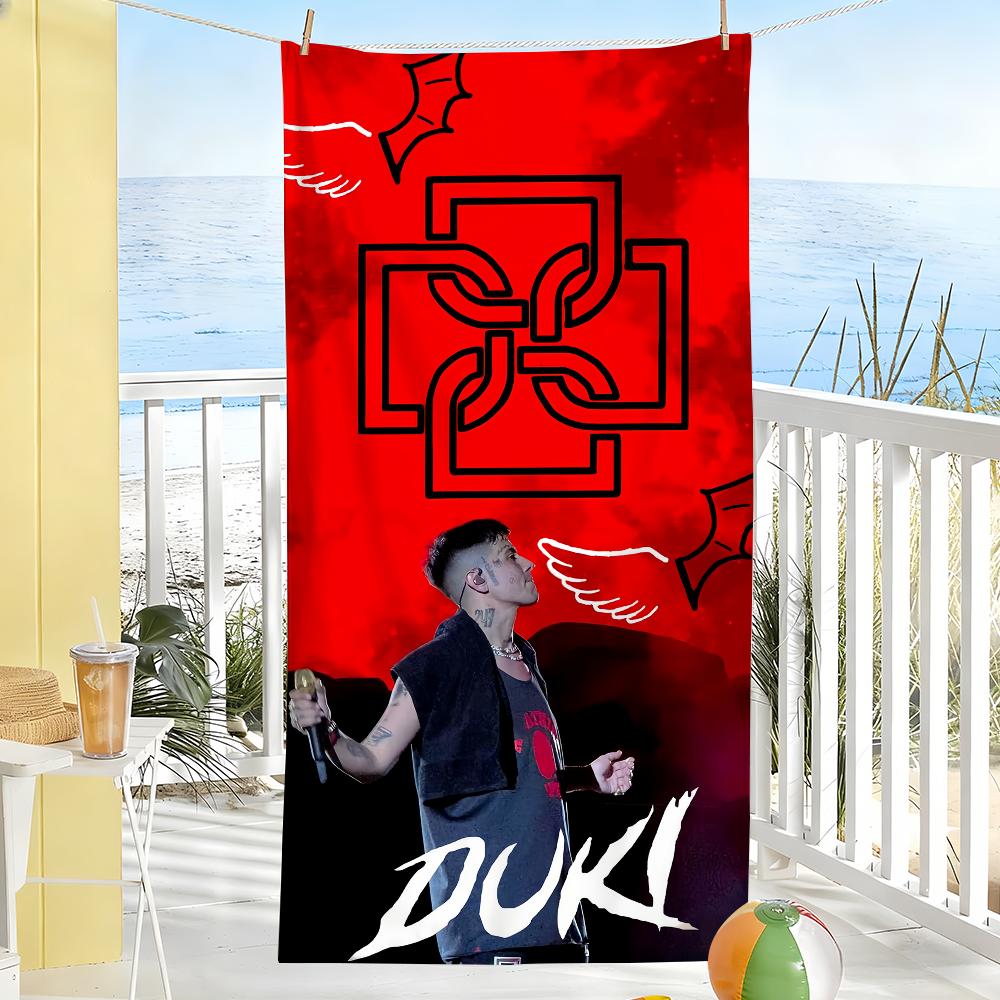 

Hot Rapper Duki 5202 Music Towel Soft Pool Gift For Travel Gym Shower Camping Quick Dry Sports Large Beach Towels W40*H60(CM)