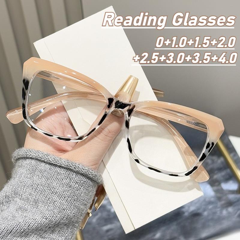 New Large Frame Blue Light Blocking Presbyopia Glasses Comfortable High Definition Female Reader Glasses 0 To+4.0