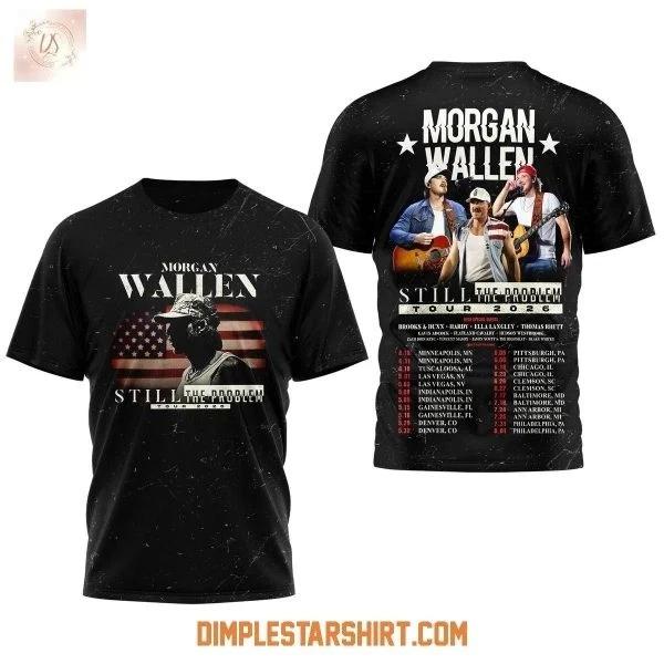 Morgan 1Wallen Still The Problem Tour 2026 3D Shirt XL