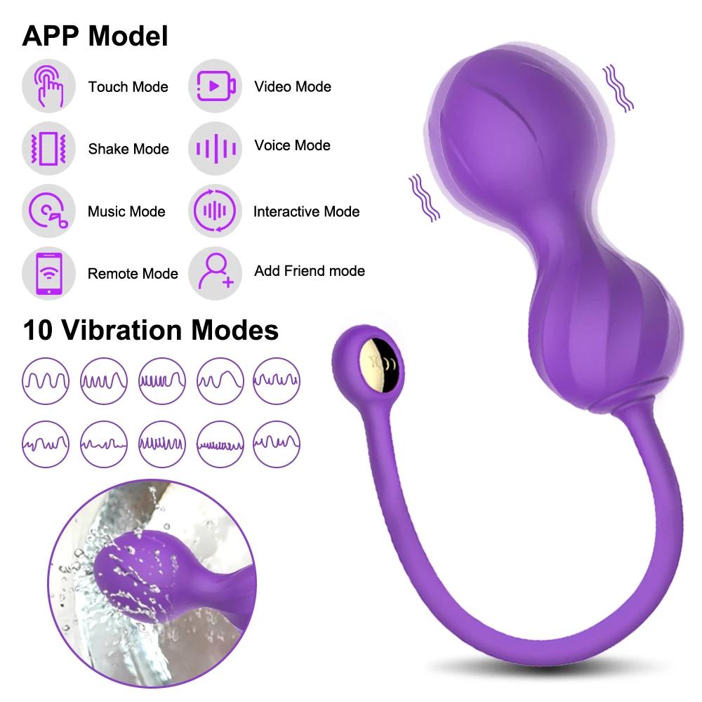 Kegel Ball for Women Vaginal Tightening Training Vibrator Benwa Ball Geisha Pelvic Muscle Trainer Shrinking Ball Female Sex Toy