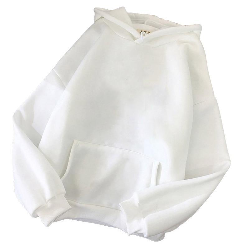 Womens Oversized Hooded Sweatshirt Plain Color Casual Long Sleeve Pullover Lightweight Comfortable
