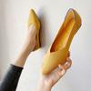 2024 New Women Shoes Fashion Knit Pointed Toe Shallow Ballet Flats Breathable Moccasin Mesh Slip On Cozy Soft Bottom Work Shoes