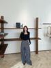 Lu Sheng Unisex Retro Striped Grey Casual Pants - Old Money Style Loose Western Trousers