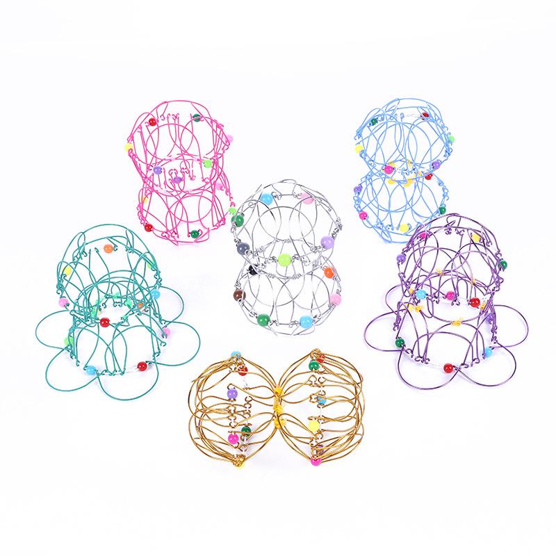 Children'S Variety Flower Basket Toy Decompression Gift Flexible Magic Mandala Thirty-Six Soft Steel Ring Fingertip Ornaments