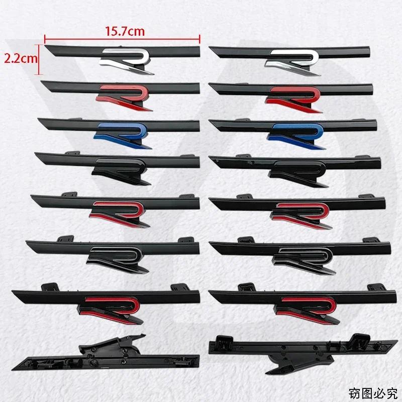 ASGBH1 R Logo Stickers for VW Volkswagen Rline TOUAREG TOURAN GOLF JETTA PASSAT Polo SCIROCCO TIGUAN BORA Car Front Grille Emblem