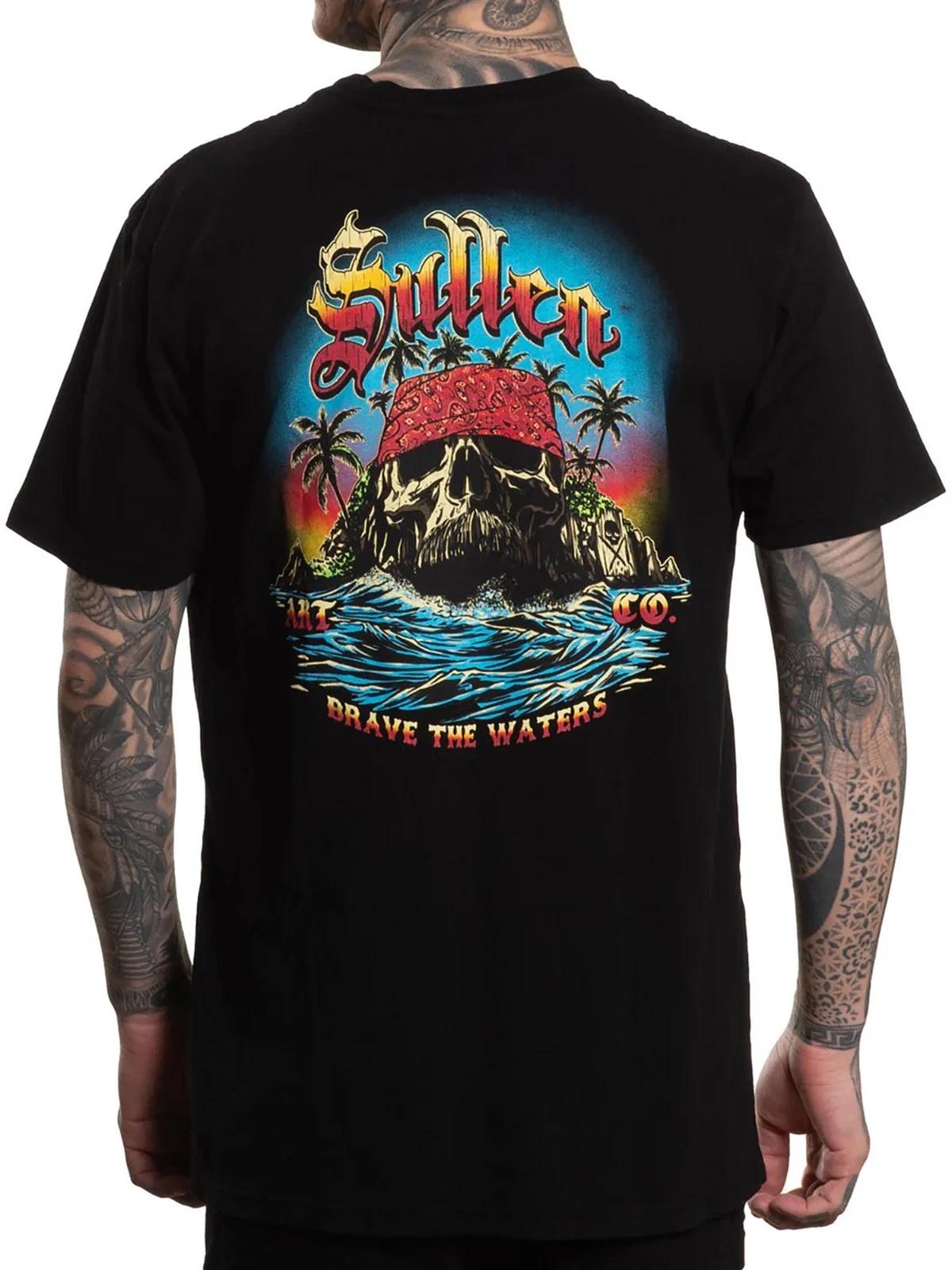 Sullen Men s Vato Island Short Sleeve Premium T-shirt Skull Tattoo Gangster Tee 3XL