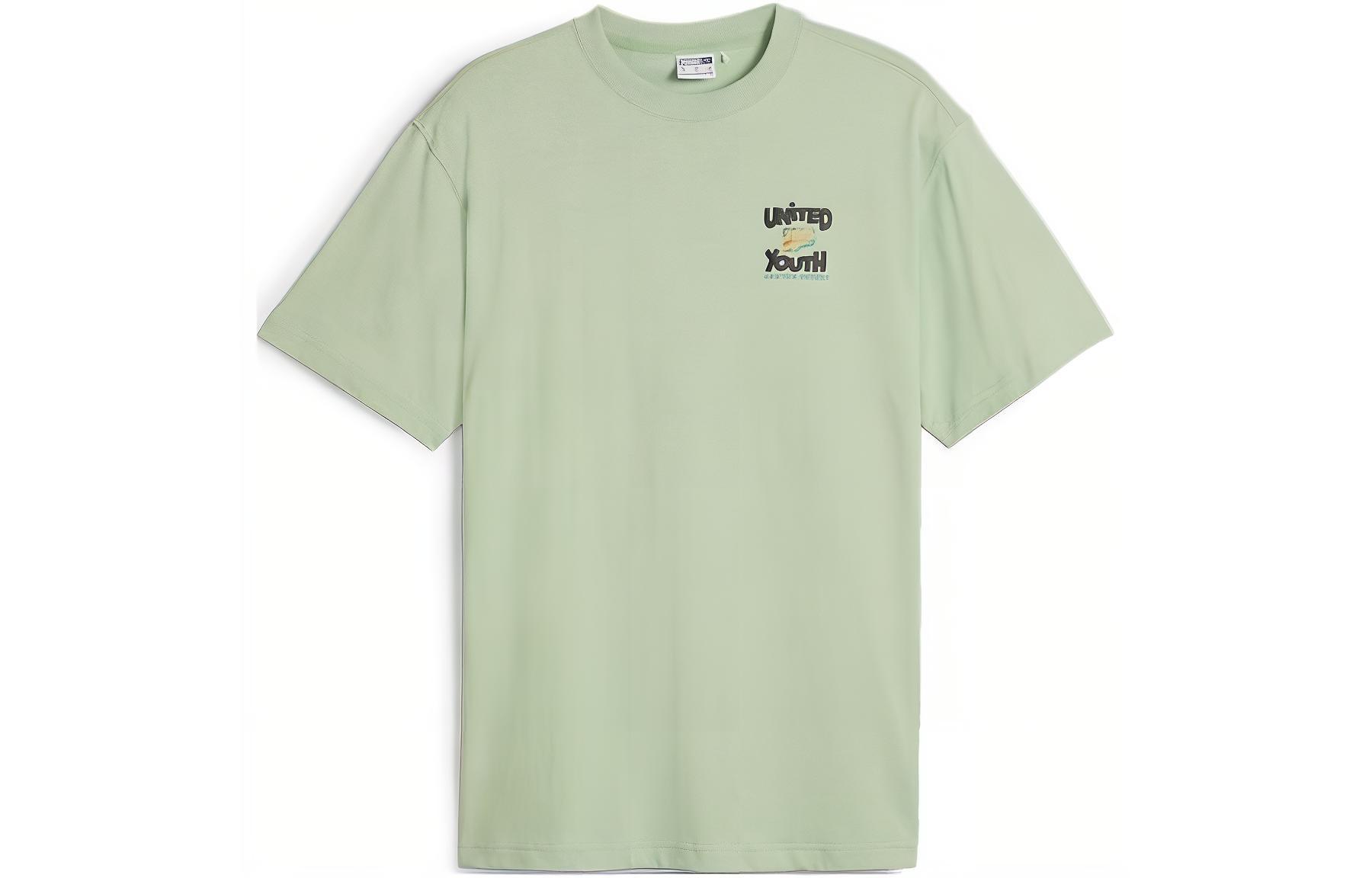 PUMA DOWNTOWN OVERSIZED T Shirt Men s Light Green 626097-89 L