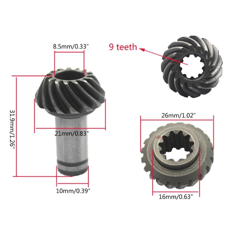 Gear Assembly For 9 / 7 Tooth Gear Grass Trimmer Brush Cutter Mower Power Tool Part Trimmers Repair Stainless