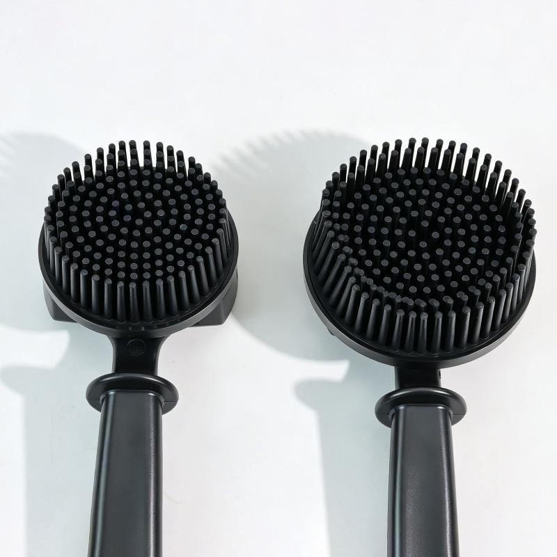 Coffee Machine Group Head Silicone Cleaning Brush 360° All-Angle Clean Heat Resistant Non-Slip Handle for Home Cafe Espresso Tool