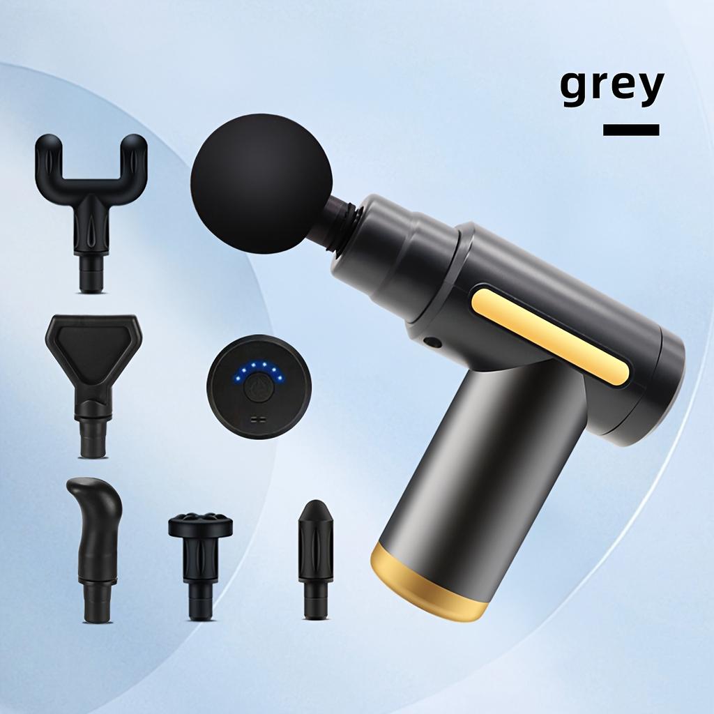 Portable electric fascia massage gun equipped with muscle massager LED Touchscreen included6A massage head mini handheld ultra-quiet brushless motor