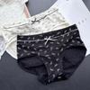 Ladies Spring and Autumn Cartoon Printed Bear Cotton Underwear