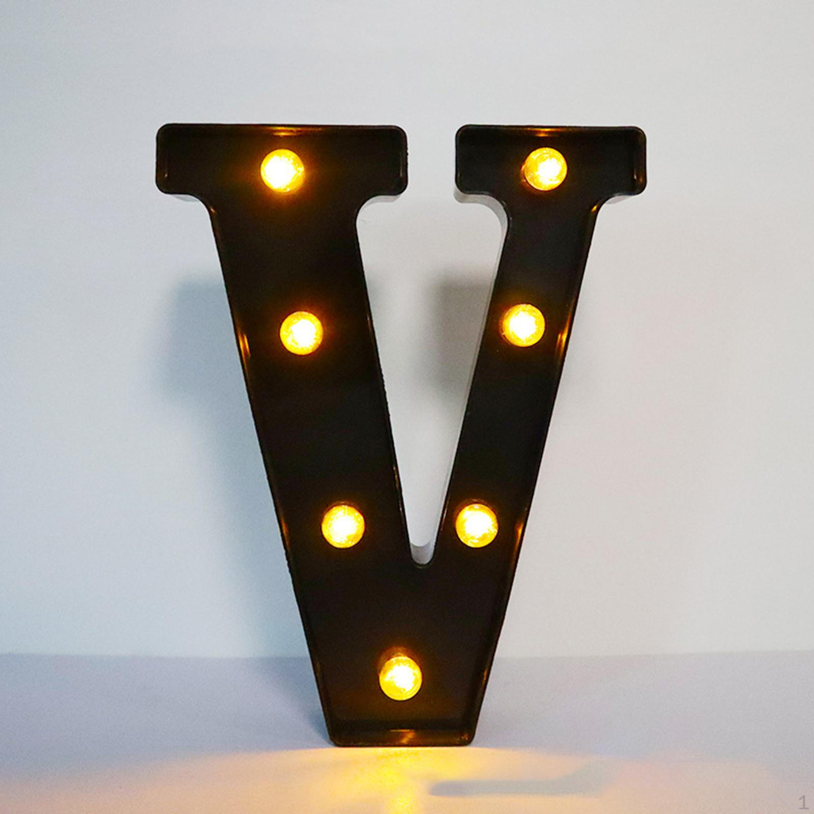 

Светильник с черной надписью «Алфавит», украшение для вечеринки V 17cmx21.8cmx4cm