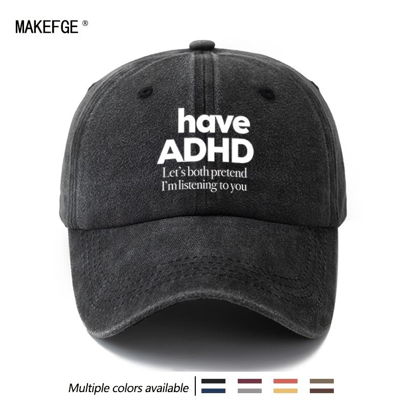 Unisex Fashion Versatile Print Have ADHD Baseball Cap Outdoor Lightweight Trucker Baseball Cap