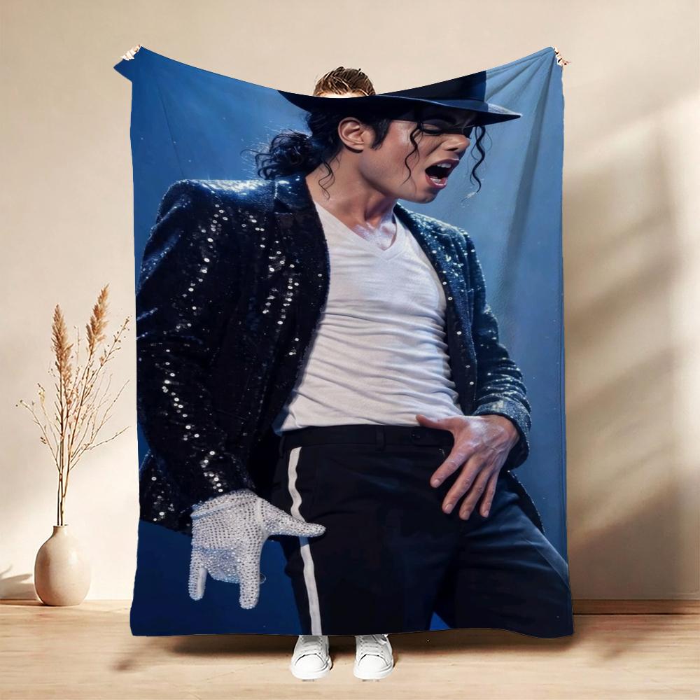Michael Jackson History World Tour Flannel Printed Blanket Cozy Comfortable Throw Blanket For Bedroom Sofa Bed Party Decor New Year Gift