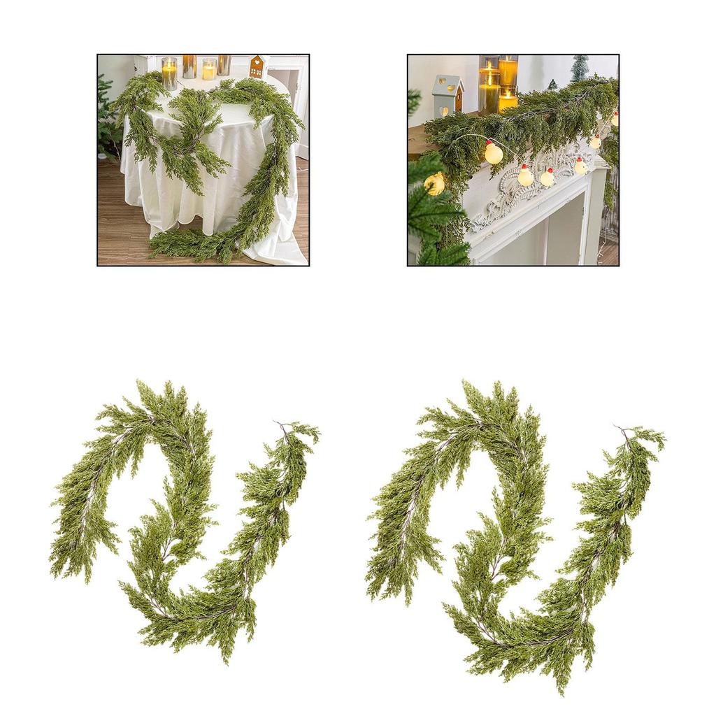 Christmas Artificial Cypress Leaf Vine Lifelike for Front Door Multipurpose