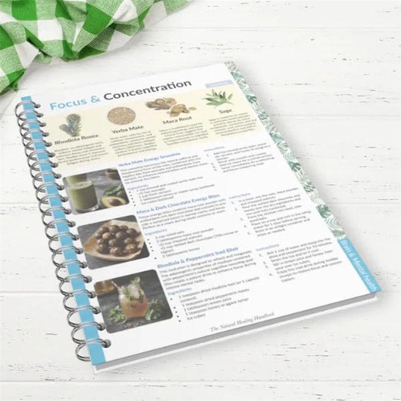 Podręcznik naturalnego leczenia Przewodnik w oprawie spiralnej na temat ziół leczniczych i naturalnych podręczników