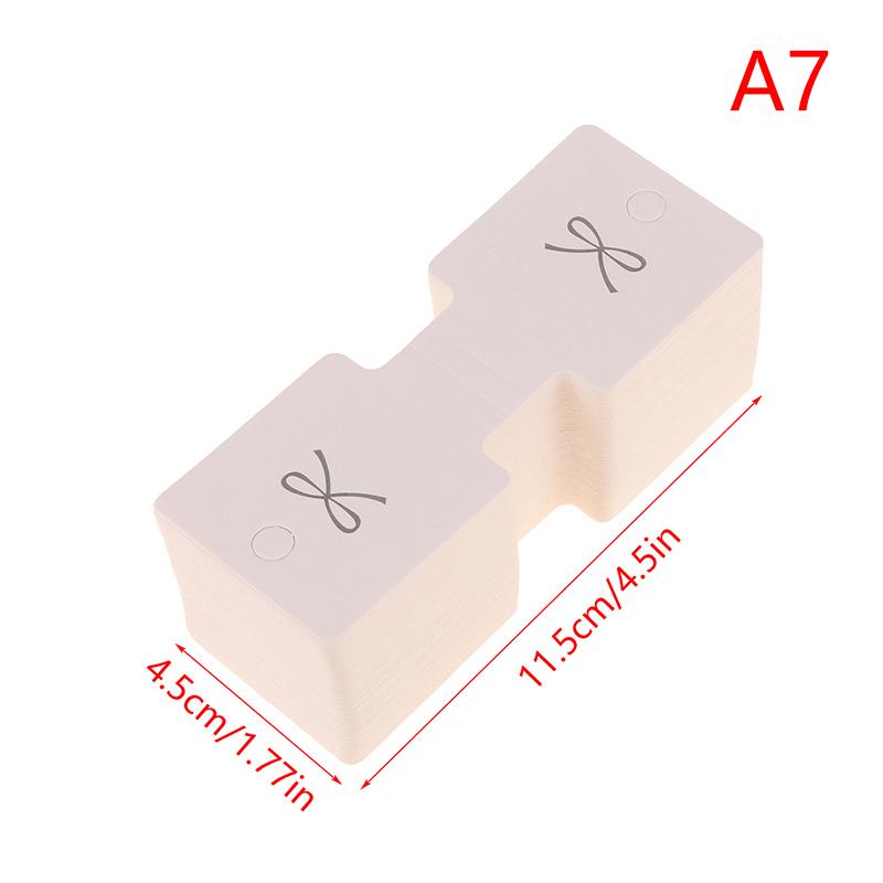 

100 шт. Картон для упаковки с бантом и кроличьим сгибом для самодельных ожерелий, браслетов, головных уборов, повязок на голову, карточки для демонстрации, розничная подвесная этикетка