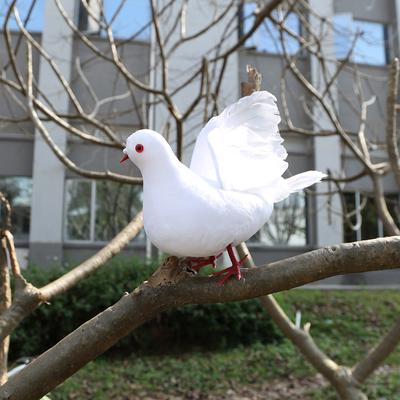 5-1pc Artificial White Pigeon Foam Doves Peace Doves For Wedding Dec Birds Animal Decoration Pigeons Bird Crafts DIY Bird Decor