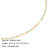 SUNIBI Stainless Steel Chain Necklace for Women Gold Color Thin Choker Bead Chain Necklace Jewelry Wholesale Dropshipping