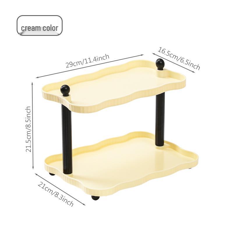 Desktop Double-Layer Multi-Purpose Storage Rack for Dorm or Office