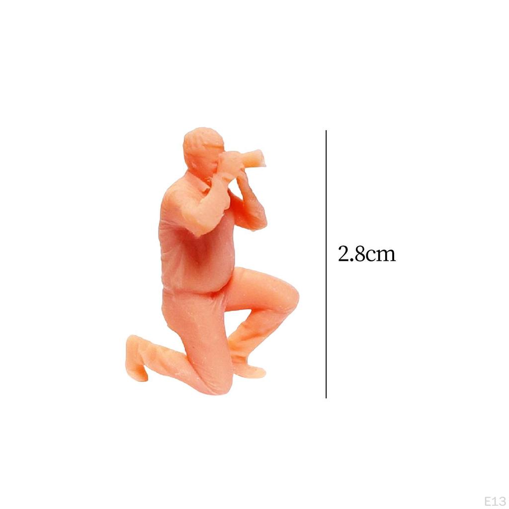 1/64 Figures Realistic Mini People Model Unpainted for Train