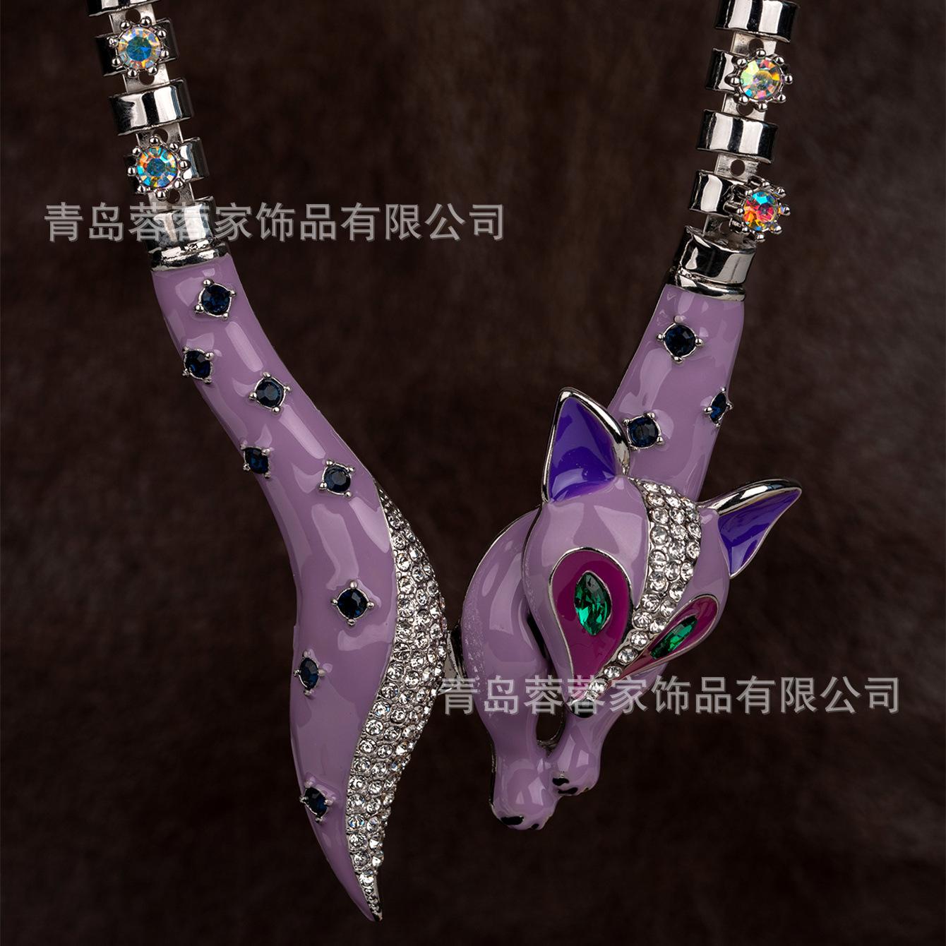 Серьги для женщин среднего возраста, производитель, нишевый, ретро, фиолетовый набор с бриллиантами, эмаль, трансграничный стиль, ювелирные изделия