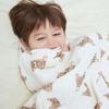 Pure Cotton Baby Crepe Cloth Little Bear Printed Delivery Room Bag Newborn Cloth  Delivery Room
