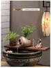 Ancient Method Fish Ecosystem: Flowing Water Pottery Jar with Open Circulation for Creative Landscaping and Balcony Décor.