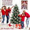 1 Pc Christmas Advent Calendar 2D Flat Snowman Countdown Calendars Xmas Tree Hanging Pendant Ornaments New Year Kids Gifts