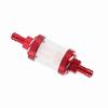 Metal Glass Inline Gas Oil Fuel Filter 8mm Thread Replacement for Motorcycle (Red)