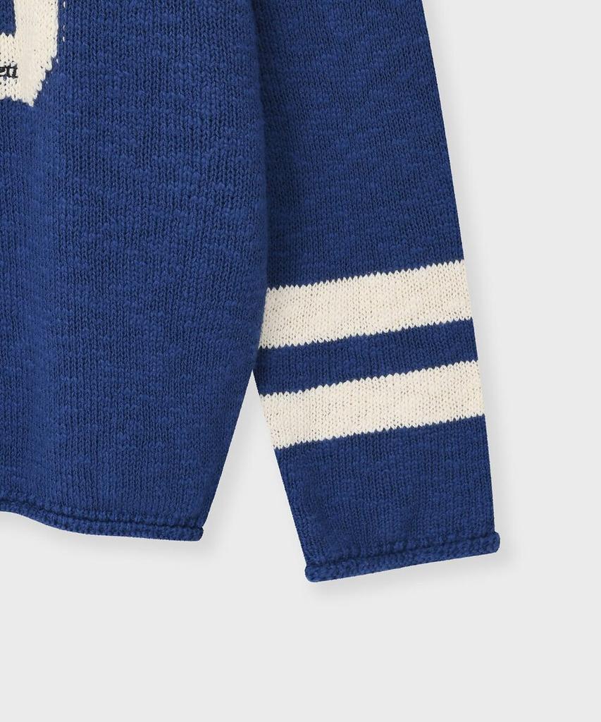 FALLETT Jacquard Numbering Sweater Blue