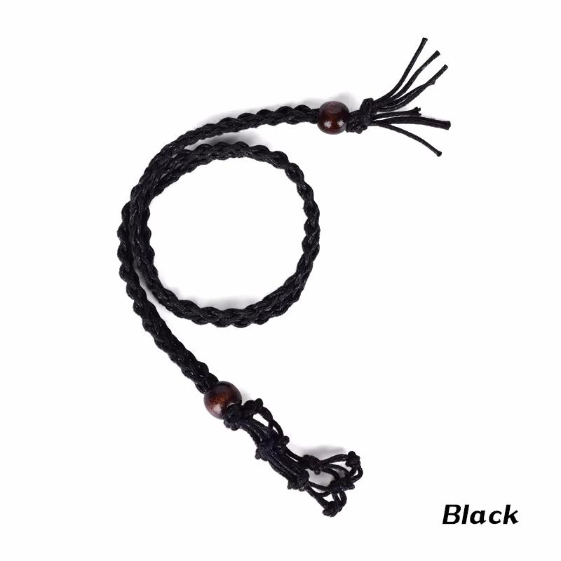 1PCS Crystal Cage Necklace Holder Adjustable Length Empty Stone Pendant Holder Hand-Woven Necklace Cord for DIY Jewelry Making