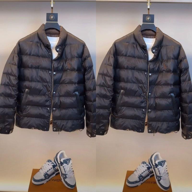 Mens Winter Cotton Puffer Jacket Slim Fit Stand Collar Casual Business Versatile Coat