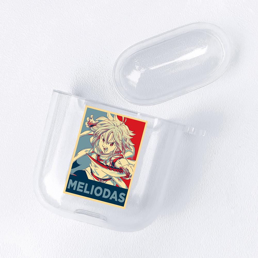 Japan Anime Figures Transparent Airpods Case for Funda Airpods 2/1 Cover Bakugo Bokuto Himiko Mirio Yumeko Deku Soft TPU Cases