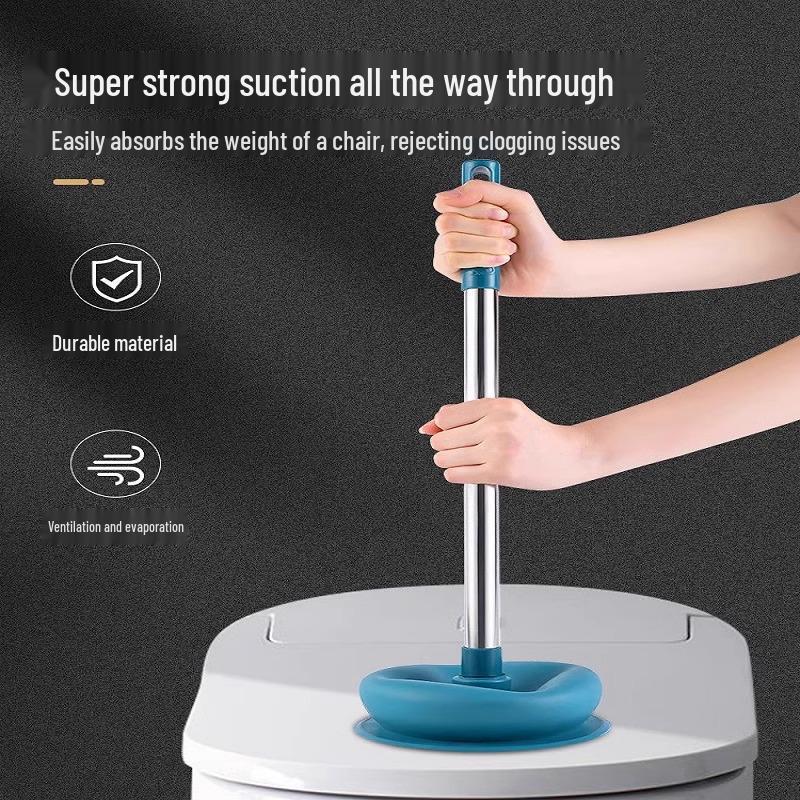 Powerful Non-Tip Toilet Plunger: Professional Clog Remover & Cleaning Tool