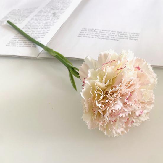 Künstliche Nelkenblume 29 cm Fake Seiden-Nelkenblume mit Einzelstiel für Hochzeit Brautstrauß Jubiläum Geburtstag Haus Esstisch Dekoration