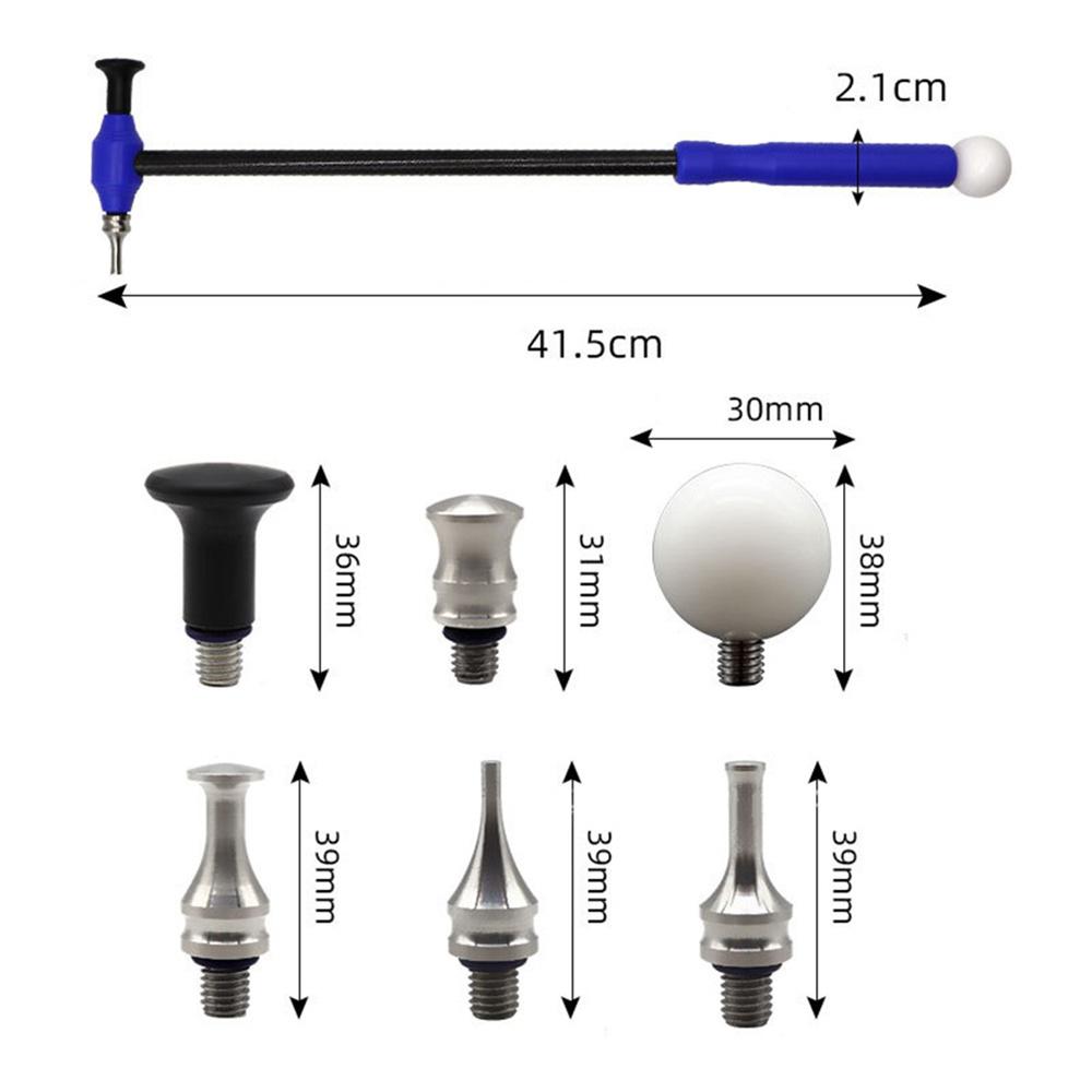 Handle Tapper Hammer With 6pcs M8 Replace Head Car Dent Repair Tools Durable