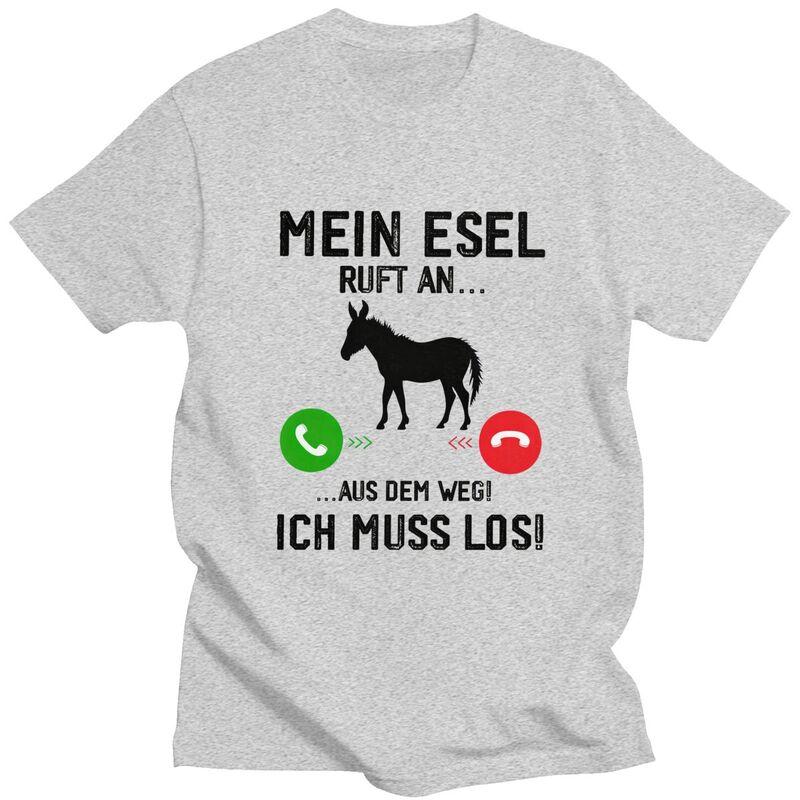 Male Mein Esel Ruft An Maultier Landwirt T Shirt Streetwear Short Sleeves 100 Cotton Colthing Leisure Design Graphic Tees Shirt