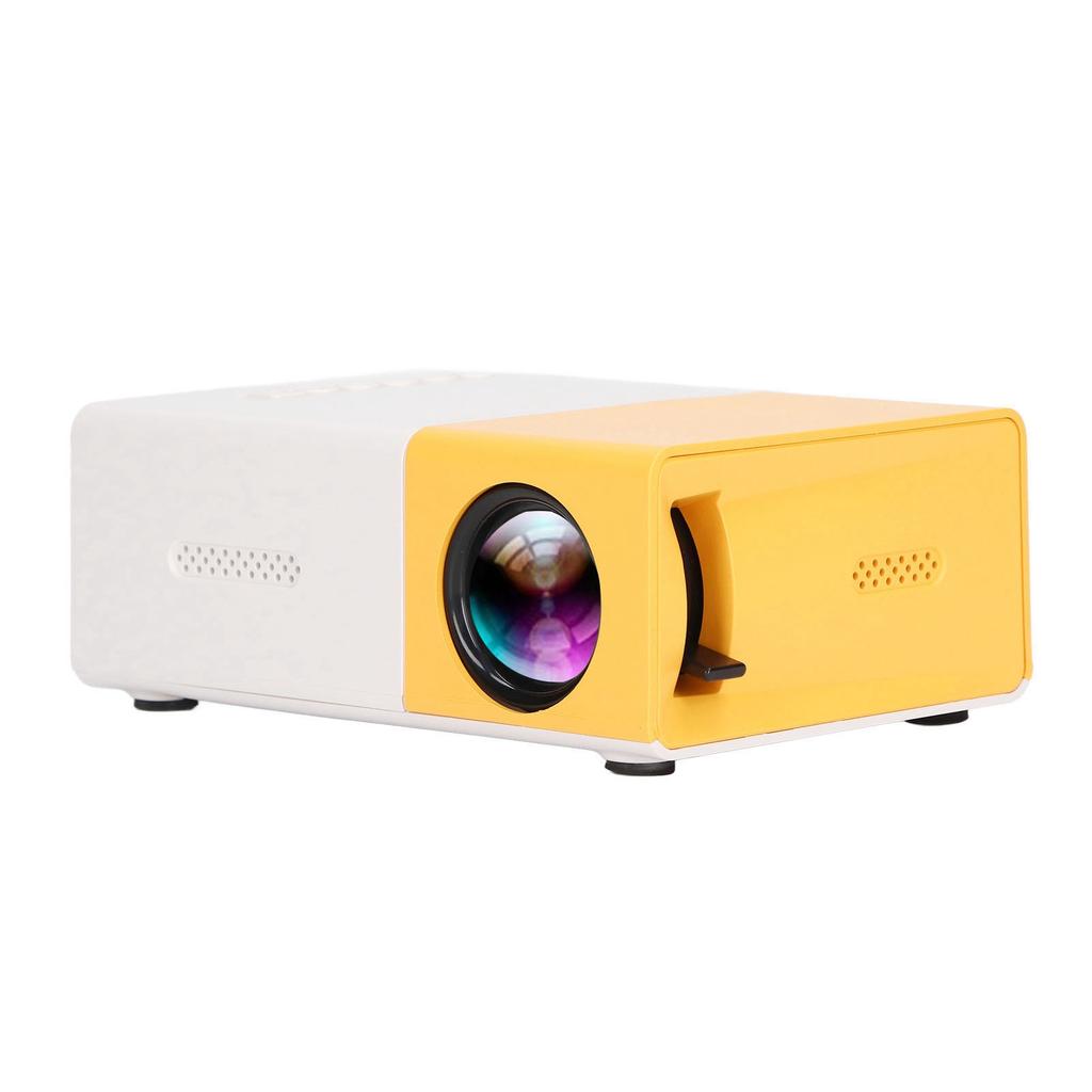 Mini Projector 1080p Diffuse Reflection Imaging Support 23 Languages HD Projector with Speakers