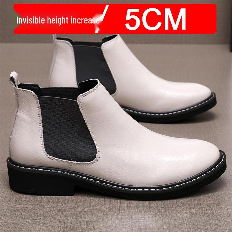 Men s Height Increasing Chelsea Boots 5CM - Autumn/Winter Casual Style 40