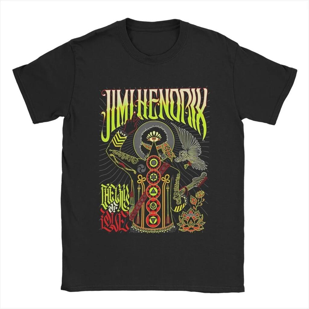 Jimi Hendrix Bestseller Men's Cotton Y2k Rock Album Graphic Hawaiian Luxury Hiphop Style Shirt Women Summer Tshirt