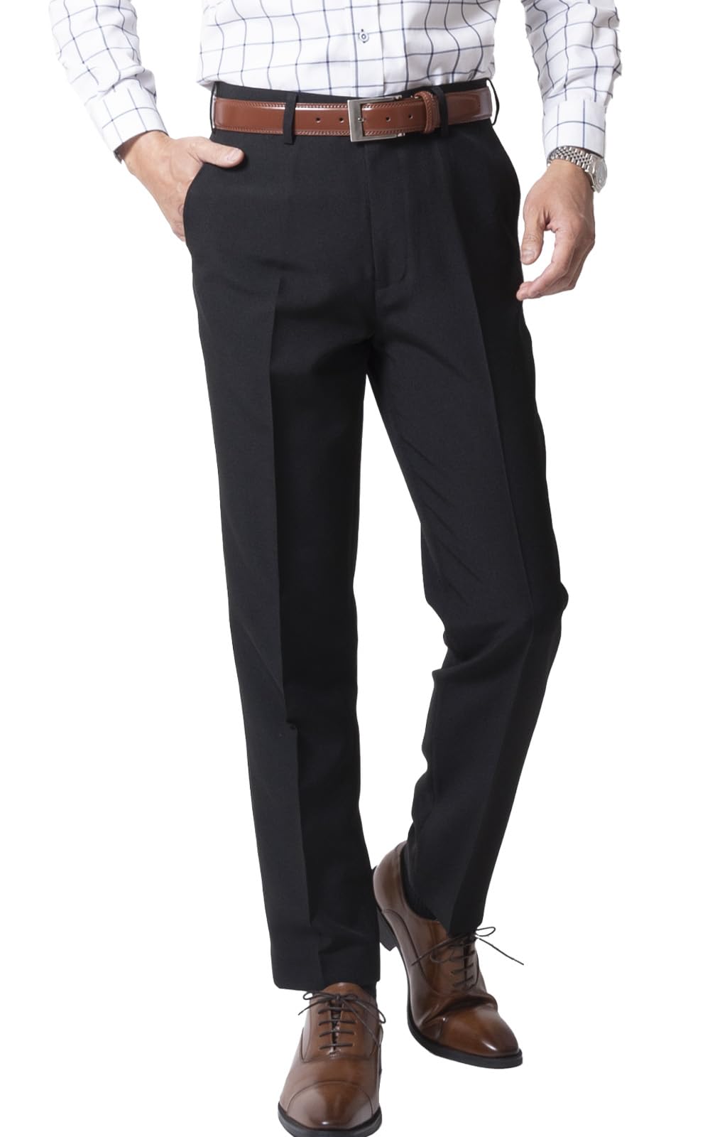 

no for washable inseam waist 76cm [United Gold] Men s slacks, hemmed, pleats, spring, summer, fall, business, [1] Black, 71cm,