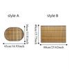 Rustic Bamboo Placemat Lightweight Kitchen Table Mat New Table Protection Mat  Dining Room Layout